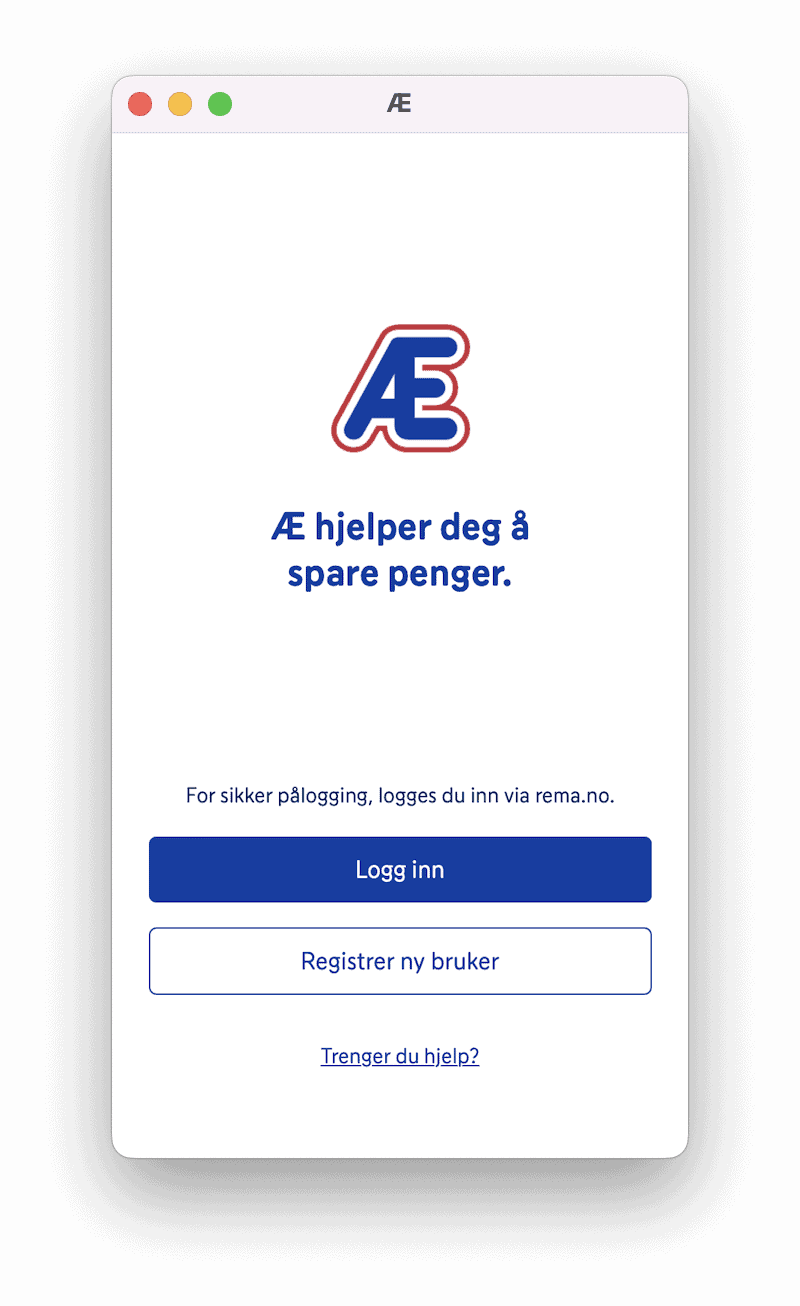betalingsløsning fra Rema 1000 - Æ-app