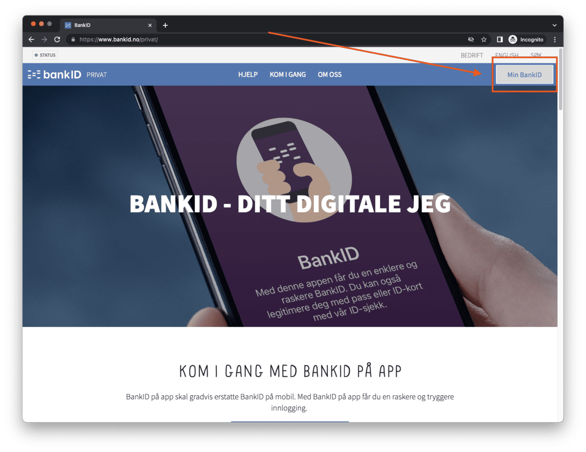 Hvordan åpne Min BankID